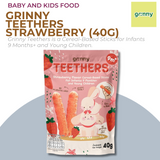 Grinny Multigrain Teething Stick Strawberry 40g - Apple & Broccoli - Mixed Berries - Strawberry