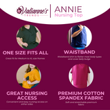 Valianne's Trends Annie Maternity/Nursing Top
