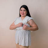 Valianne's Trends Harper Nursing Blouse- Breastfeeding - Maternity - Casual Nursing Blouse - Eyelet Nursing