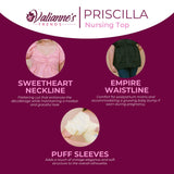Valianne's Trends Priscilla Nursing Blouse - Premium - Graceful Bloom Collection