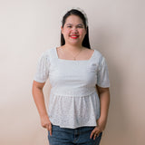 Valianne's Trends Gigi Nursing Blouse- Breastfeeding - Maternity - Casual Nursing Blouse - Eyelet Nursing