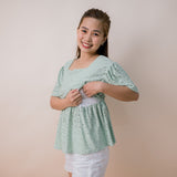 Valianne's Trends Gigi Nursing Blouse- Breastfeeding - Maternity - Casual Nursing Blouse - Eyelet Nursing