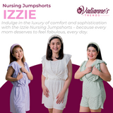 Valianne's Trends Izzie Nursing Jumpshorts - Maternity - Breastfeeding - Postpartum- Eyelet Nursing