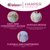 Valianne's Trends Harper Nursing Blouse- Breastfeeding - Maternity - Casual Nursing Blouse - Eyelet Nursing