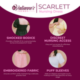 Valianne's Trends Scarlett Nursing Dress - Premium - Graceful Bloom Collection