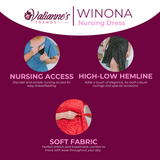 Valianne's Trends - Winona Nursing Dress  - Polka Dot Charm Collection