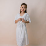 Valianne's Trends Juliet Nursing Dress - Maternity - Breastfeeding - Postpartum- Eyelet Nursing