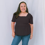 Valianne's Trends Gigi Nursing Blouse- Breastfeeding - Maternity - Casual Nursing Blouse - Eyelet Nursing