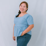 Valianne's Trends Gigi Nursing Blouse- Breastfeeding - Maternity - Casual Nursing Blouse - Eyelet Nursing