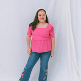 Valianne's Trends Gigi Nursing Blouse- Breastfeeding - Maternity - Casual Nursing Blouse - Eyelet Nursing