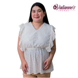 Valianne's Trends Harper Nursing Blouse- Breastfeeding - Maternity - Casual Nursing Blouse - Eyelet Nursing