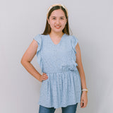 Valianne's Trends Harper Nursing Blouse- Breastfeeding - Maternity - Casual Nursing Blouse - Eyelet Nursing