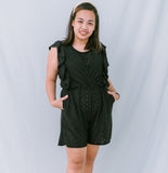 Valianne's Trends Izzie Nursing Jumpshorts - Maternity - Breastfeeding - Postpartum- Eyelet Nursing