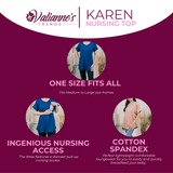 Valianne's Trends Karen Nursing Top