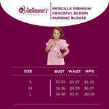 Valianne's Trends Priscilla Nursing Blouse - Premium - Graceful Bloom Collection