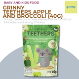 Grinny Multigrain Teething Stick Strawberry 40g - Apple & Broccoli - Mixed Berries - Strawberry