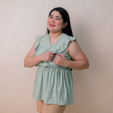 Valianne's Trends Harper Nursing Blouse- Breastfeeding - Maternity - Casual Nursing Blouse - Eyelet Nursing