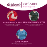 Valianne's Trends Yasmin Nursing Top - Polka Dot Charm Collection