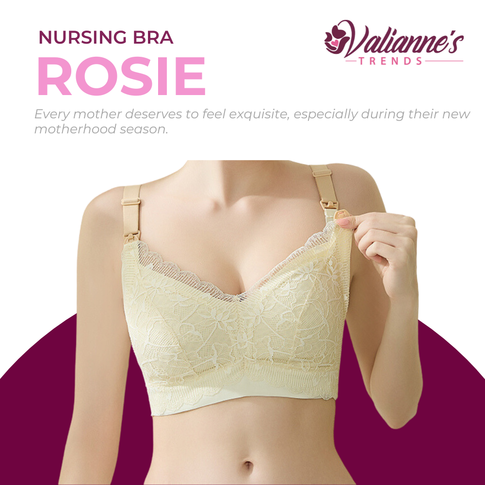 Valianne's Trends Rosie Nursing Bra - Postpartum Bra - Laced Nursing B