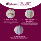 Valianne's Trends Juliet Nursing Dress - Maternity - Breastfeeding - Postpartum- Eyelet Nursing