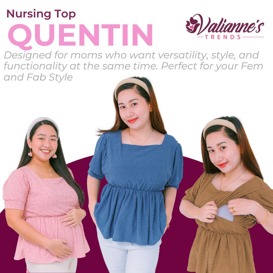 Valianne's Trends Quentin Nursing Blouse - Towelette Fabric - Maternity