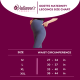 Valianne's Trends Odette Maternity Leggings - Pregnancy Seamless Pants - Mommy Soft and Comfortable