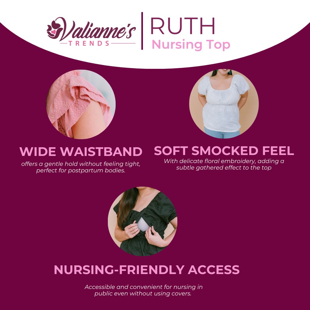Valianne's Trends Ruth Nursing Blouse - Premium - Graceful Bloom Collection