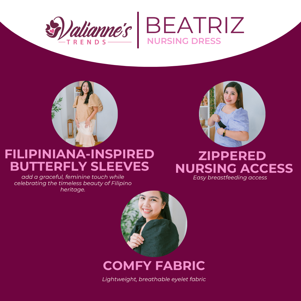 Valianne's Trends - Beatriz Nursing Dress - Pamana Collection - Breastfeeding - Nursing Wear