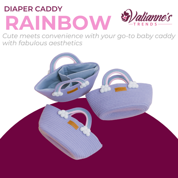 Valianne's Trends Rainbow Diaper Caddy - Mommy Gear