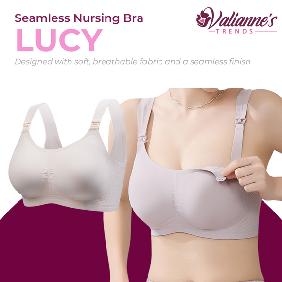Valianne's Trends Lucy Premium Nursing Bra - Postpartum Bra - Seamless Bra