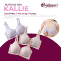 Valianne's Trends Kallie Nursing Bra - Postpartum Bra - Seamless 2-Way Access Nursing Bra