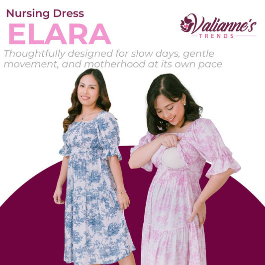 Valianne's Trends - Elara Nursing Dress - Meadow Haven Collection