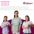 Valianne's Trends Gigi Nursing Blouse- Breastfeeding - Maternity - Casual Nursing Blouse - Eyelet Nursing