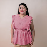 Valianne's Trends Harper Nursing Blouse- Breastfeeding - Maternity - Casual Nursing Blouse - Eyelet Nursing