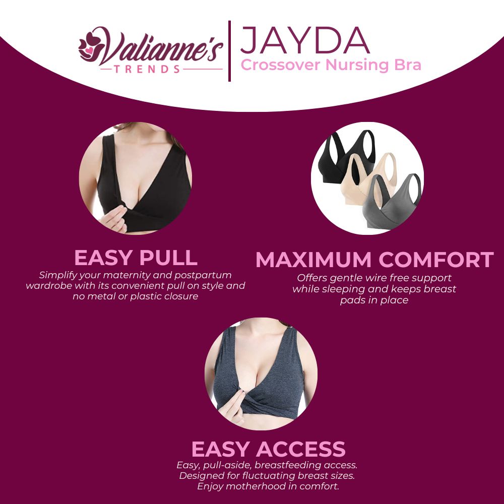 Valianne's Trends Jayda Crossover  Nursing Bra