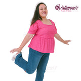 Valianne's Trends Gigi Nursing Blouse- Breastfeeding - Maternity - Casual Nursing Blouse - Eyelet Nursing