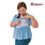 Valianne's Trends Gigi Nursing Blouse- Breastfeeding - Maternity - Casual Nursing Blouse - Eyelet Nursing