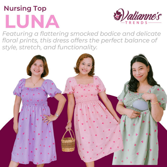 Valianne's Trends - Luna Nursing Dress - Meadow Haven Collection