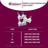 Valianne's Trends Rosie Nursing Bra - Postpartum Bra - Laced Nursing Bra