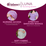 Valianne's Trends - Luna Nursing Dress - Meadow Haven Collection