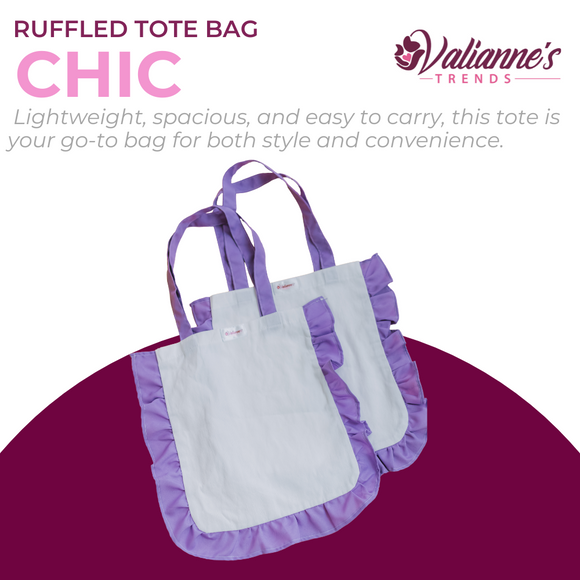 Valianne's Trends Chic Ruffle Tote Bag
