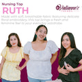 Valianne's Trends Ruth Nursing Blouse - Premium - Graceful Bloom Collection