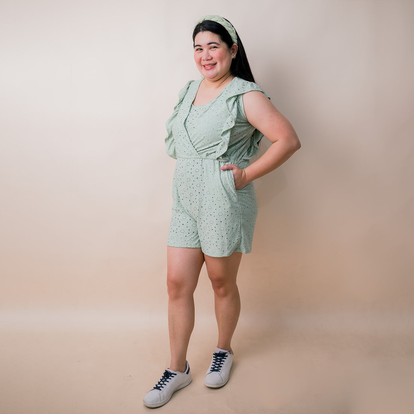Valianne's Trends Izzie Nursing Jumpshorts - Maternity - Breastfeeding - Postpartum- Eyelet Nursing