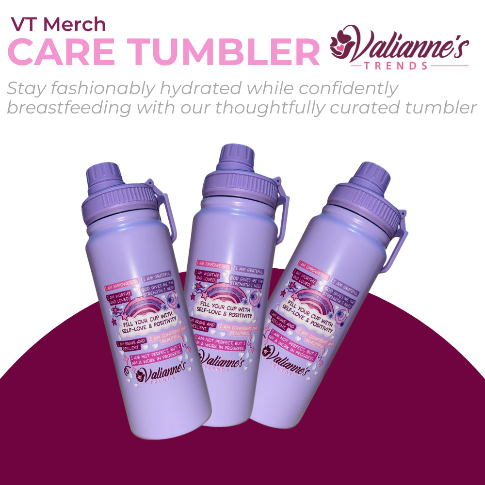 Valianne's Trends Care Tumbler - VT Merch - Double Vacuum - Secure Twist Cap - Breastfeeding