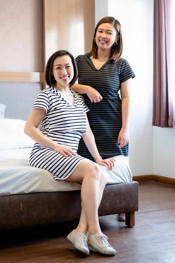 Phoebe Hoodie Nursing Dress -Breastfeeding Postpartum